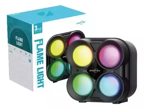 Parlante Portátil Bluetooth GTS-1835 Flame Light con Luces LED RGB 3 Pulgadas