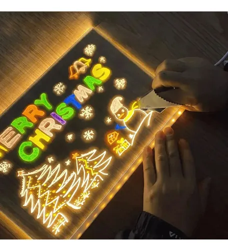 Pizarra Magica Luminosa con Marcadores 20cm x 30cm